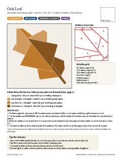 Page 1 of the Oak Leaf Quilt Block Pattern PDF