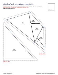 Page 6 of the Oak Leaf Quilt Block Pattern PDF