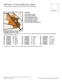 Page 10 of the Oak Leaf Quilt Block Pattern PDF