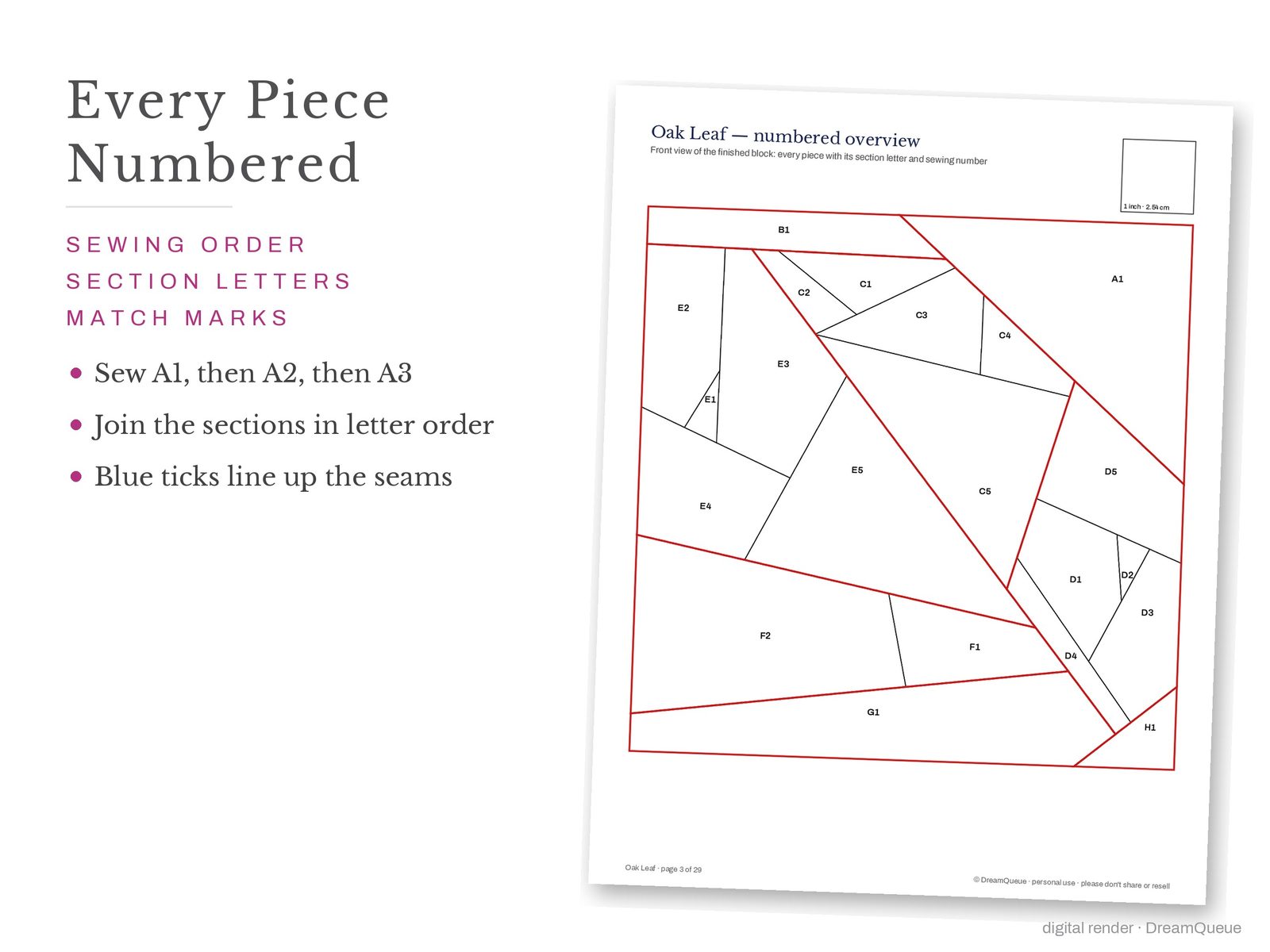The Woodland bundle: 9 quilt blocks including the Oak Leaf, sold together for less
