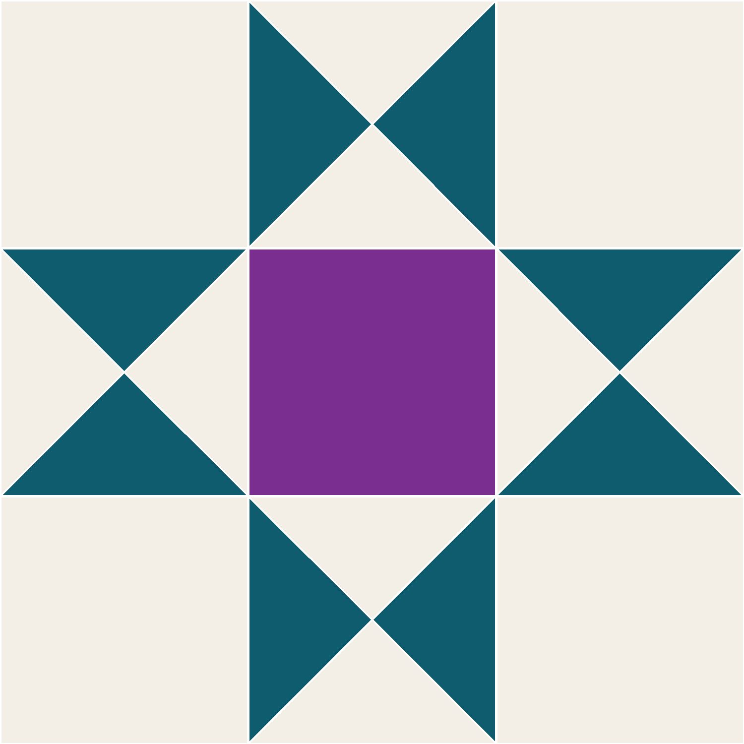 Ohio Star Quilt Block Pattern: the finished piece