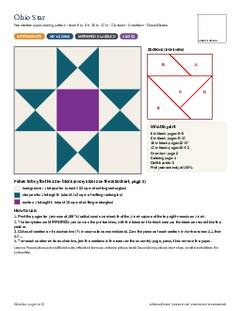 Page 1 of the Ohio Star Quilt Block Pattern PDF