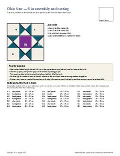 Page 8 of the Ohio Star Quilt Block Pattern PDF