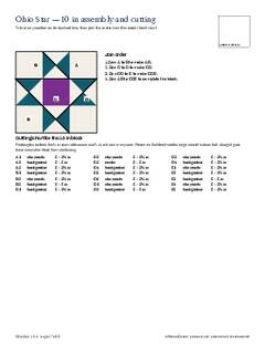 Page 17 of the Ohio Star Quilt Block Pattern PDF