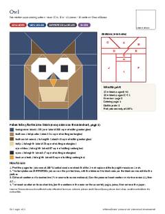 Page 1 of the Owl Quilt Block Pattern PDF