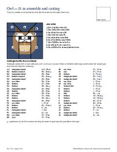 Page 21 of the Owl Quilt Block Pattern PDF