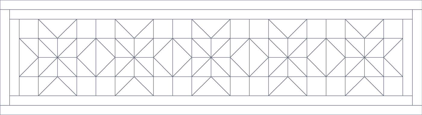 Pinwheel Star Table Runner Pattern coloring page: the blank layout to plan fabrics