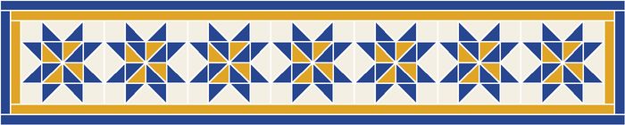 Pinwheel Star Table Runner Pattern: 8-Seat Table · 7 × 1 blocks · 90 × 18 in