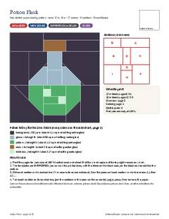 Page 1 of the Potion Flask Quilt Block Pattern PDF