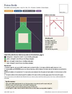 Page 1 of the Potion Bottle Quilt Block Pattern PDF