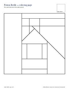 Page 4 of the Potion Bottle Quilt Block Pattern PDF