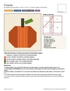 Page 5 of the Pumpkin Patch Table Runner Pattern PDF