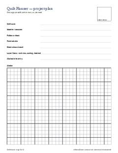 Page 5 of the Quilt Planner PDF