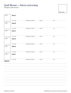 Page 6 of the Quilt Planner PDF