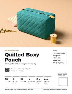 Page 1 of the Quilted Boxy Pouch Sewing Pattern PDF