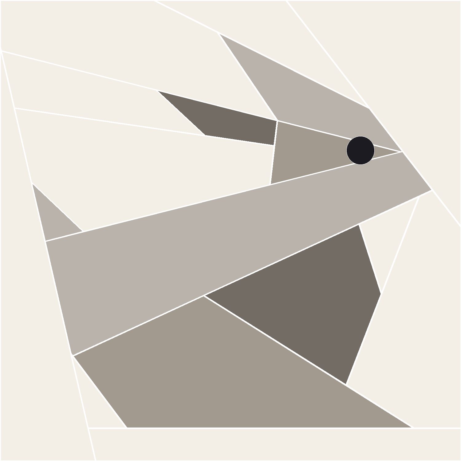 Rabbit Quilt Block Pattern: the finished piece