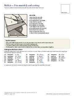 Page 11 of the Rabbit Quilt Block Pattern PDF