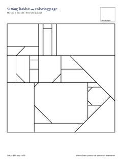 Page 4 of the Sitting Rabbit Quilt Block Pattern PDF