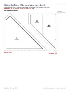 Page 9 of the Sitting Rabbit Quilt Block Pattern PDF