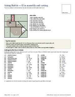 Page 11 of the Sitting Rabbit Quilt Block Pattern PDF