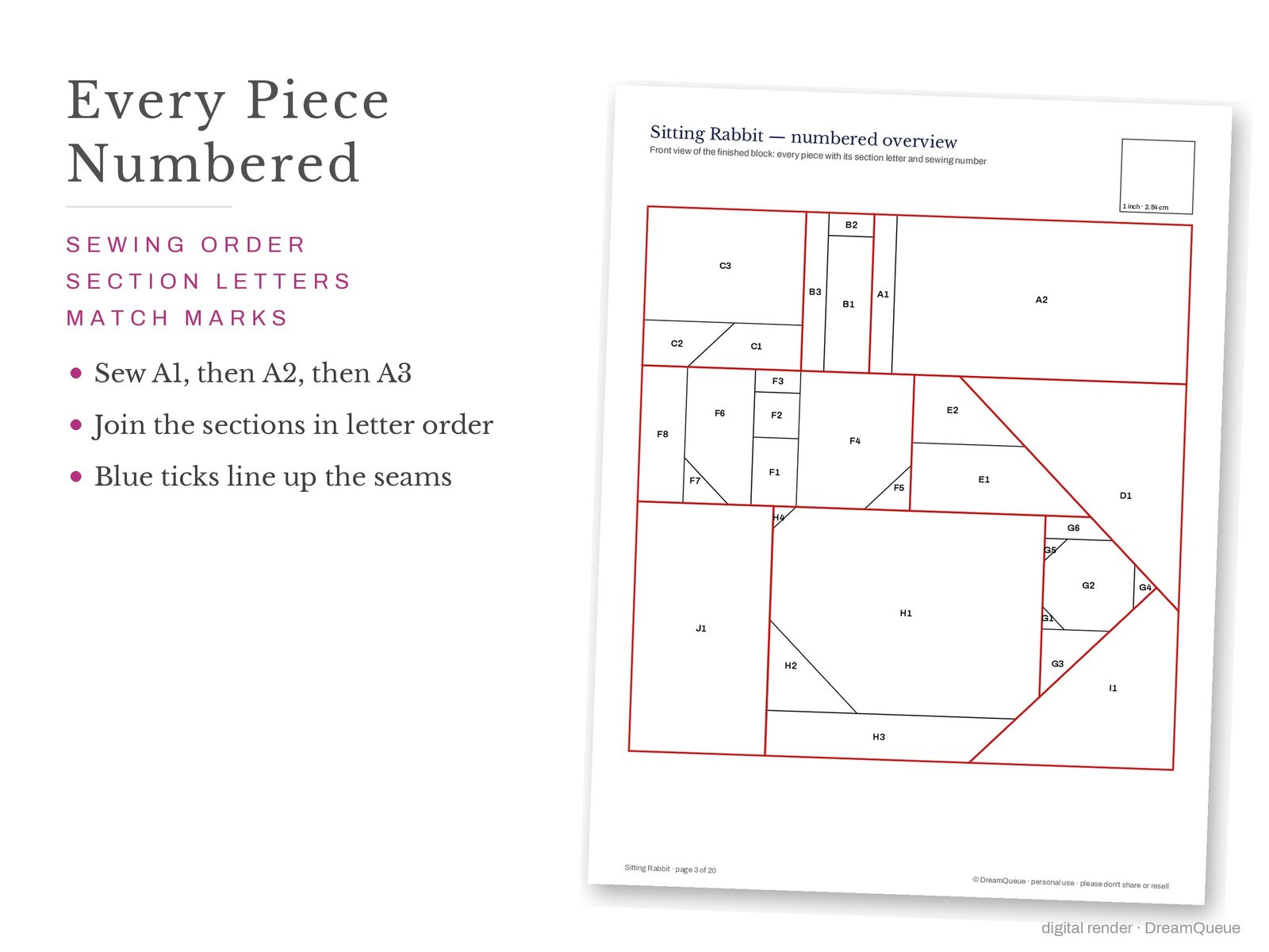 The Woodland Vol. 2 bundle: 12 quilt blocks including the Sitting Rabbit, sold together for less