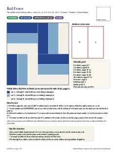 Page 1 of the Rail Fence Quilt Block Pattern PDF