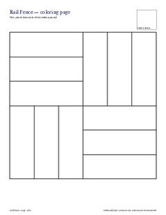 Page 4 of the Rail Fence Quilt Block Pattern PDF