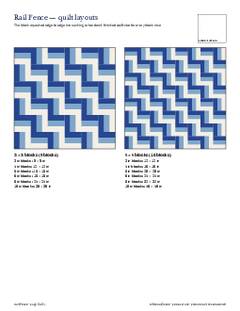 Page 5 of the Rail Fence Quilt Block Pattern PDF