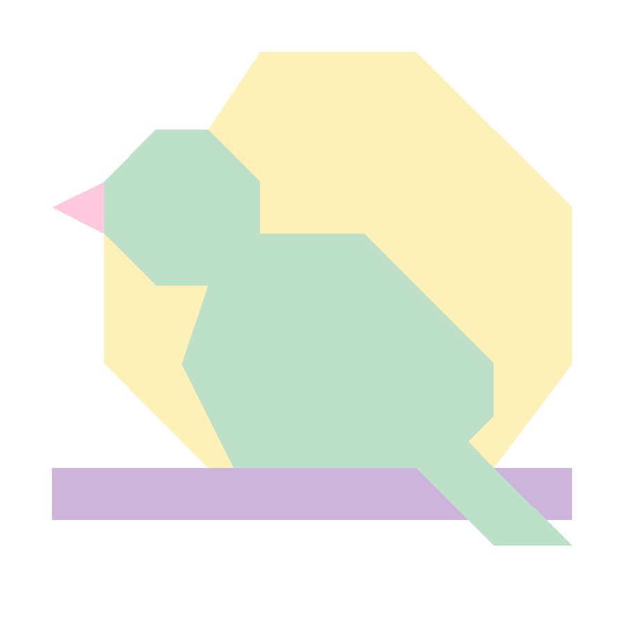 Raven Quilt Block Pattern in the Pastel colorway
