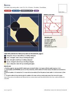Page 1 of the Raven Quilt Block Pattern PDF