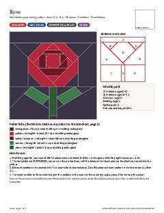 Page 1 of the Rose Quilt Block Pattern PDF
