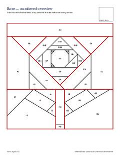 Page 3 of the Rose Quilt Block Pattern PDF