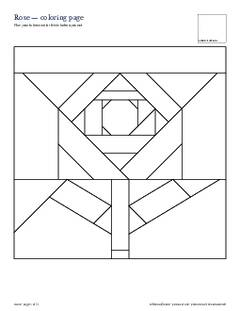 Page 4 of the Rose Quilt Block Pattern PDF