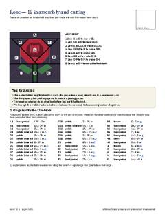 Page 12 of the Rose Quilt Block Pattern PDF