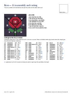 Page 21 of the Rose Quilt Block Pattern PDF