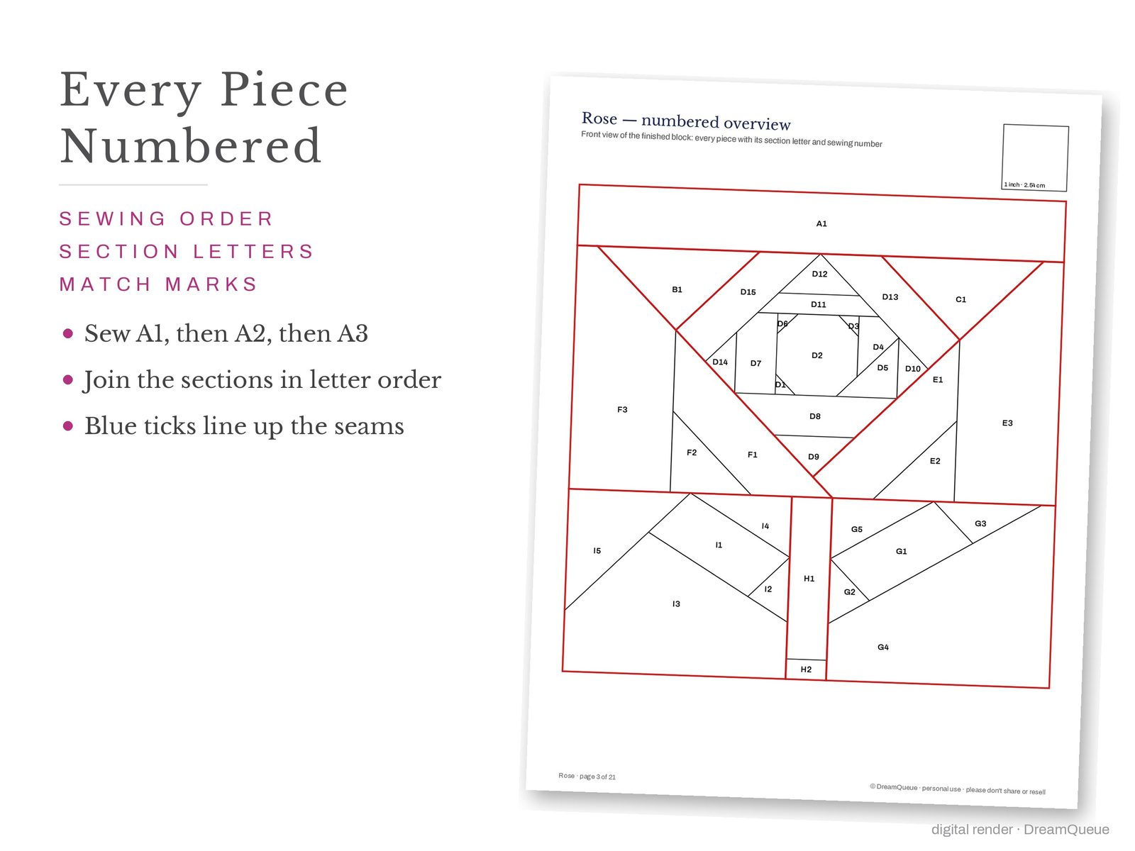 The Goth bundle: 16 quilt blocks including the Rose, sold together for less