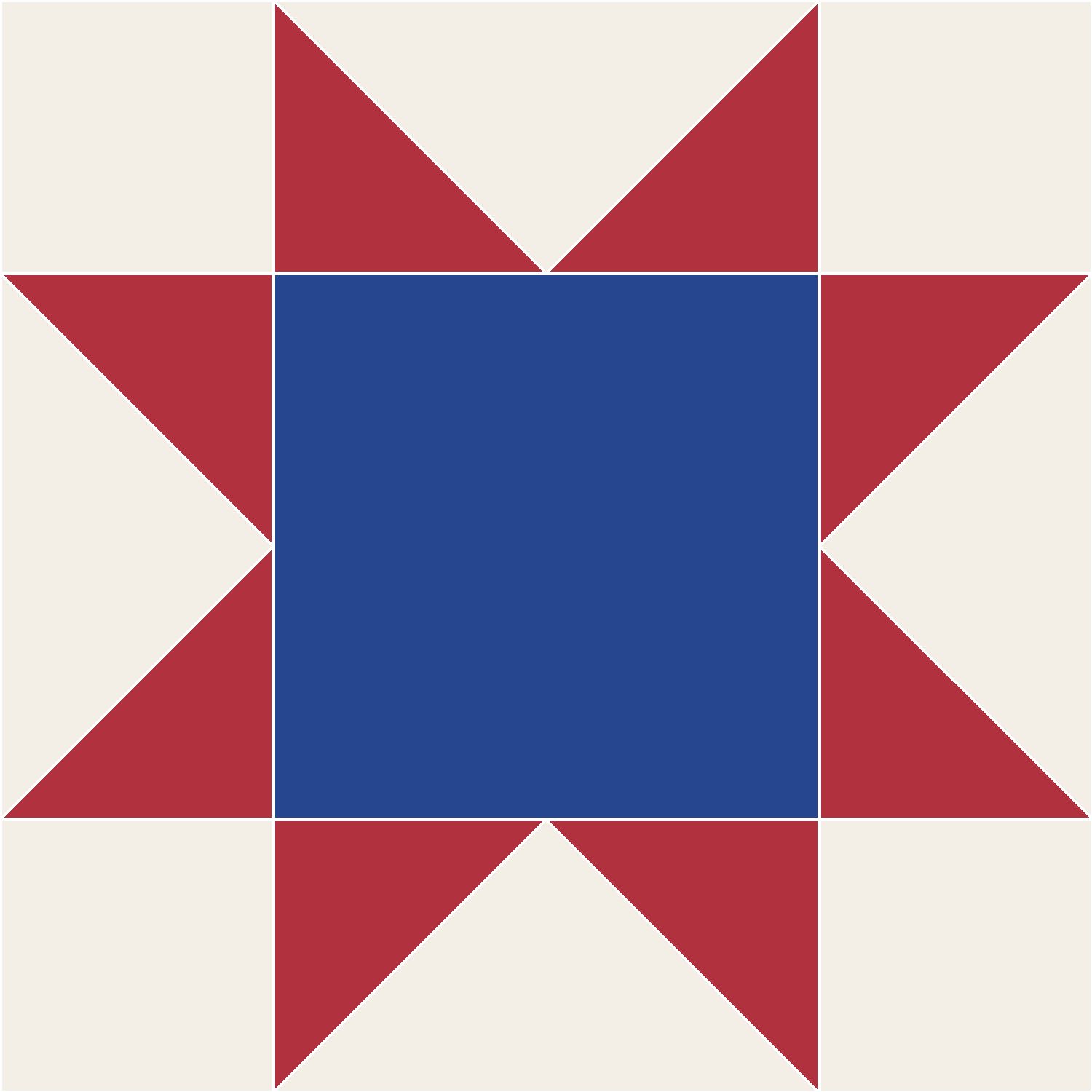 Sawtooth Star Quilt Block Pattern: the finished piece