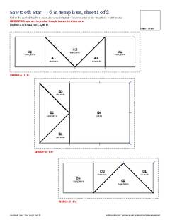 Page 6 of the Sawtooth Star Quilt Block Pattern PDF