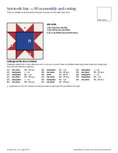 Page 16 of the Sawtooth Star Quilt Block Pattern PDF