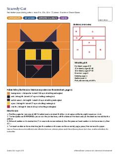 Page 1 of the Scaredy Cat Quilt Block Pattern PDF