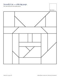 Page 4 of the Scaredy Cat Quilt Block Pattern PDF