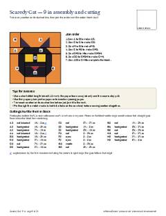 Page 9 of the Scaredy Cat Quilt Block Pattern PDF