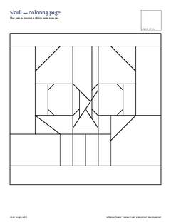 Page 4 of the Skull Quilt Block Pattern PDF