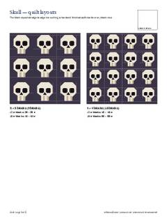 Page 5 of the Skull Quilt Block Pattern PDF