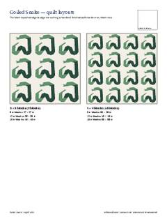 Page 5 of the Coiled Snake Quilt Block Pattern PDF