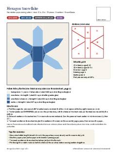 Page 1 of the Hexagon Snowflake Quilt Block Pattern PDF