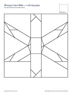 Page 4 of the Hexagon Snowflake Quilt Block Pattern PDF