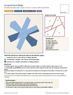 Page 1 of the Crossed Snowflake Quilt Block Pattern PDF