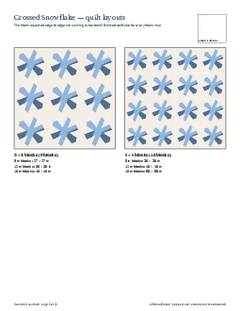 Page 5 of the Crossed Snowflake Quilt Block Pattern PDF