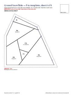 Page 9 of the Crossed Snowflake Quilt Block Pattern PDF